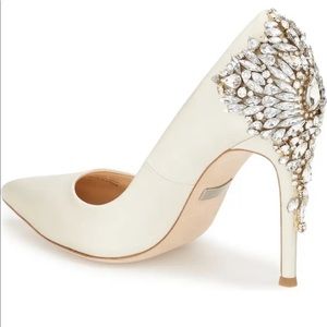 Badgley Mischka crystal embellished pointed pump